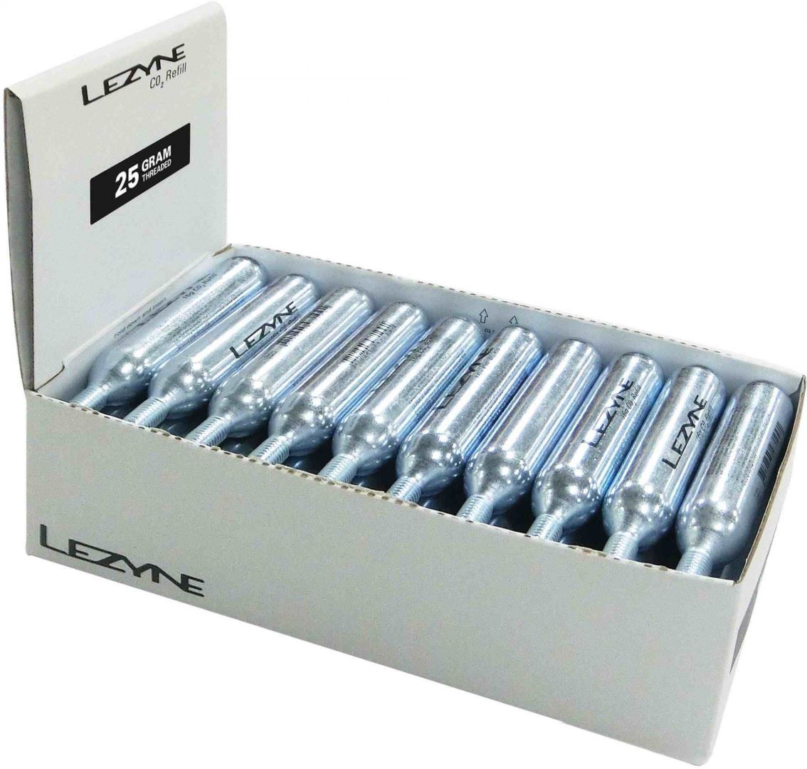 Lezyne 25G CO2 - Counter Top Box (30 PCS) Silver OneSize SILBER