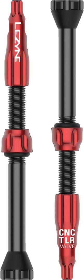 Lezyne CNC TLR Tubeless Valve 60 mm Red Rot Rot