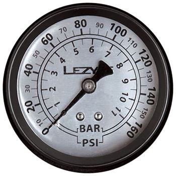 Lezyne 160 PSI Floorpump Gauge 1.5 Inch Black/Silver SCHWARZ/SILBER OneSize