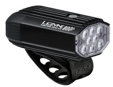 Lezyne Micro Drive 800+ Front Satin Black SATINSCHWARZ OneSize