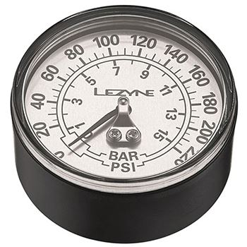 Lezyne 220 PSI Floorpump Gauge 2.5 Inch Black/Silver SCHWARZ/SILBER OneSize