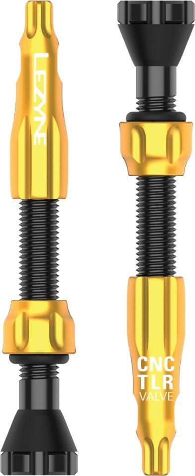 Lezyne CNC TLR Tubeless Valve 44MM Gold GOLD GOLD